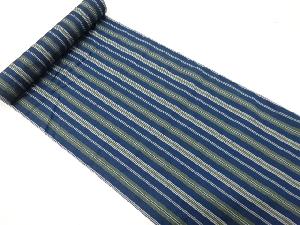 アンティーク　縞模様織り出し　紬地　着尺反物